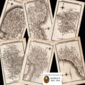 Job Lot 190 Years-Old Antique Copper Engraved George IV Map By Sidney Hall-2.