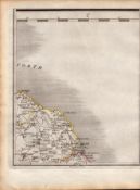 Berwickshire Dunbar Berwick on Tweed Eyemouth John Cary's 230 Years-Old 1794 Map