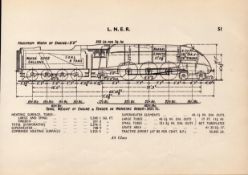 L.N.E.R. “A4-Class” Locomotive Detailed Drawing Diagram 85-Year-Old Print.