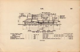 Southern Railway “G16-Class” Locomotive Detailed Diagram 85-Year-Old.