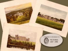 Lancashire 150 Years-Old Job Lot Gilt-Edge Coloured Victorian Antique Book Plates