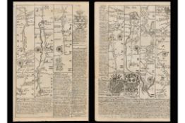 Bagshot, Farnham, Southampton, Salisbury Bowen 290 Yrs Old Road Antique Map.