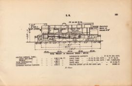 Southern Railway “J1-Class” Locomotive Detailed Diagram 85-Year-Old.
