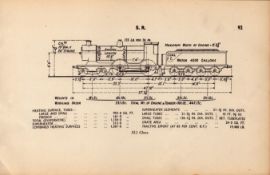 Southern Railway “S11-Class” Locomotive Detailed Drawing Diagram 85 Year Old.
