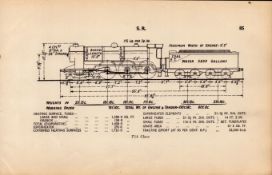 Southern Railway “T14-Class” Locomotive Detailed Diagram 85 Year Old.