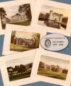 Job Lot Gilt-Edge Coloured Victorian Antique Book Plates Oxfordshire.