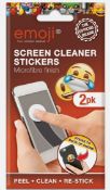 120 x Pack of 2 Emoji Microfiber Finish Screen Cleaner Stickers RRP £5.49 ea
