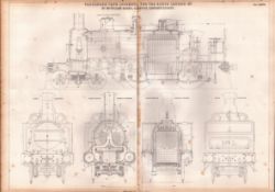Passenger Tank locomotive North London Railway Antique Colburn Diagram-28.