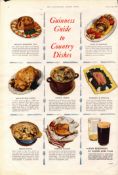Original 71-Year-Old 1953 Guinness Print Panto-Country Dishes– GE 2064 #-21.