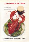 Original 65-Year-Old 1959 Guinness Print the Lobster– GE 3153 #-5.