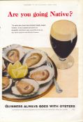 Original 65-Year-Old 1959 Guinness Print Plate of Oysters– GE 3167 #-6.