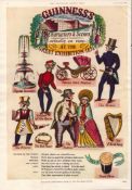 Original 73-Year-Old 1951 Guinness Print Characters & Scenes– GE 1653 #-16.