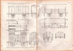 Covered Train Waggon for The Australian Railways Antique Scarce Diagram-1.