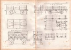 Coal & Cattle Waggon The Ulster Railway Ireland Antique Scarce Diagram-25.