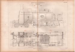 Outside Cylinder Tank Locomotive North London Railway Antique Diagram-29.