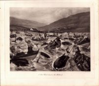 Whale Hunt In The Shetlands Rare Limited-Edition Antique Print-1.