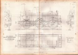 Coal Burning Engine South Eastern Railway Antique Scarce Diagram-49.