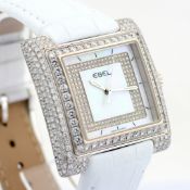 Ebel / La Carree Diamond - Mother of Pearl Dial - Unisex White Gold Wristwatch