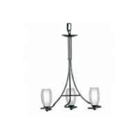 Oaks Lighting 3 Light Nino Ceiling Fitting, Mirror Black 7215/3MB New Tatty Box