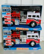 2 x Mighty Fleet Mighty Motorised Fire Engine New Sealed Box