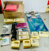 Job Lot Stationary (B) New Self Seal Bags, Post It Notes, Calculator