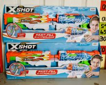 2 x Zuru X Shot Water Fast Fill Skins Hyperload Wave and Inferno 2 Pack