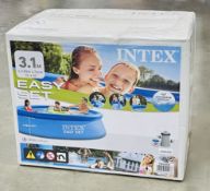 Intex 10ft Easy Set Ring Pool With Water Filter Pump New Sealed Box