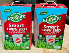 2 Westland Gro-Sure Smart Lawn Seeds Aqua Gel Coated 3.6kg New Sealed Box