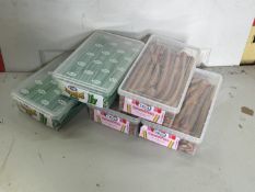5 Tubs Sweets 2 x Fini Apple Tornadoes & 3 x Vidal Sour Rainbow Belts New Sealed Box