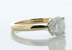 18ct Yellow Gold Single Stone Prong Set Diamond Ring 1.30 Carats