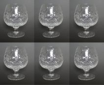 Set of 6 Stuart Beaconsfield Cut Brandy Glasses