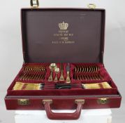 Vintage German Solingen Gold Plated 12 Place Flatware Canteen