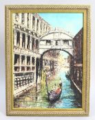 Bridge of Sighs Venice By Alan King Oil On Board