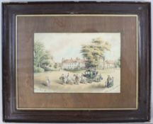 Hadley Royal Grammar School Delicate Signed Watercolour 1846