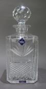 Vintage Edinburgh Crystal Square Shaped Spirit Decanter