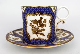 Royal Worcester George II Royal Collection Demitasse & Saucer