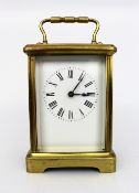 Fine Brass Carriage Clock c.1910 With Travelling Case