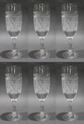 Set of 6 Tudor Crystal Holbein Flutes