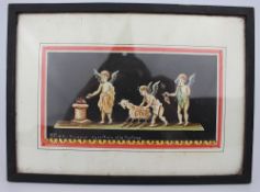 Pompeiian Putti Watercolour