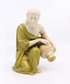 Royal Worcester Hadley Figurine 637 Kneeling Water Carrier 1910
