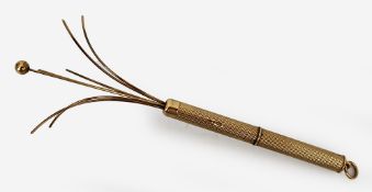 Vintage 9ct Gold Telesopic Cocktail Swizzle Stick