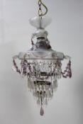 Vintage Crystal Amethyst Chandelier