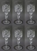 Set of 6 Royal Doulton Crystal Wine Glasses