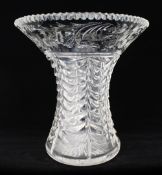 Fine Vintage Cut Glass Splayed Vase