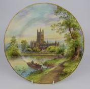 Royal Worcester Cabinet Plate Gloucester Cathedral