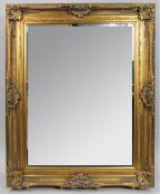 Large Ornate Gilt Bevelled Mirror 4 x 5 ft