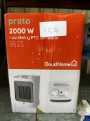 Prato 2000W PTC Fan Heater. RRP £20 - Grade U