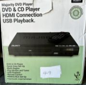 Majority DVD Player. RRP £30 - Grade U