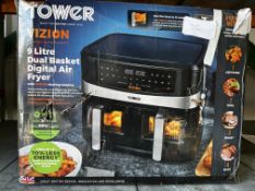 Tower Vizion 9L Dual Air Fryer. RRP £100 - Grade U