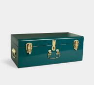 BTFY Teal Metal Storage Trunk. RRP £59.99 - Grade U